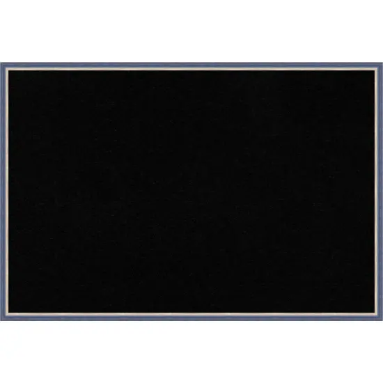 Theo Narrow Wood Framed Corkboard, Black Cork Theo Blue Narrow {1}