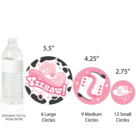 Big Dot of Happiness Rodeo Cowgirl - Pink Western Party Giant Circle Confetti - Party Decorations - Large Confetti 27 Count {4}