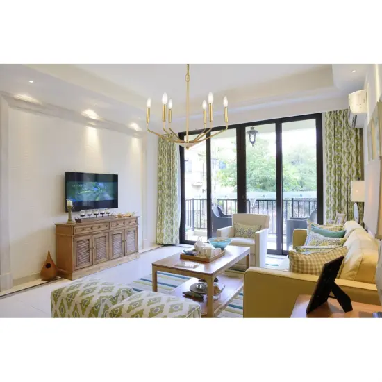 Enzo 6 light Brass pendant {2}