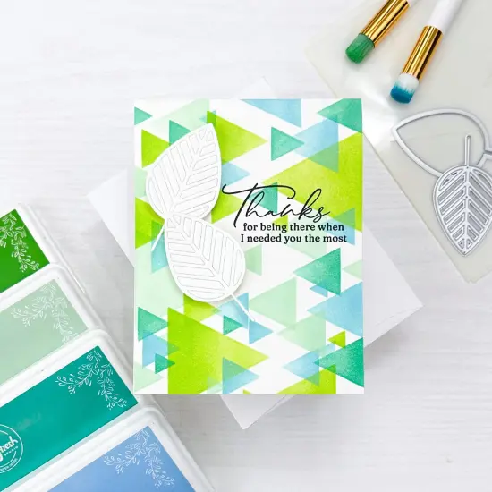 Pinkfresh Studio Stencils 4.25"X5.25" 4/Pkg-Overlapping Triangles {5}