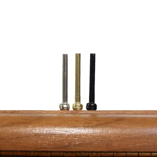 WE Games Standard Metal Cribbage Pegs with Velvet Pouch - Set of 9 (Brass, Silver & Black) {2}