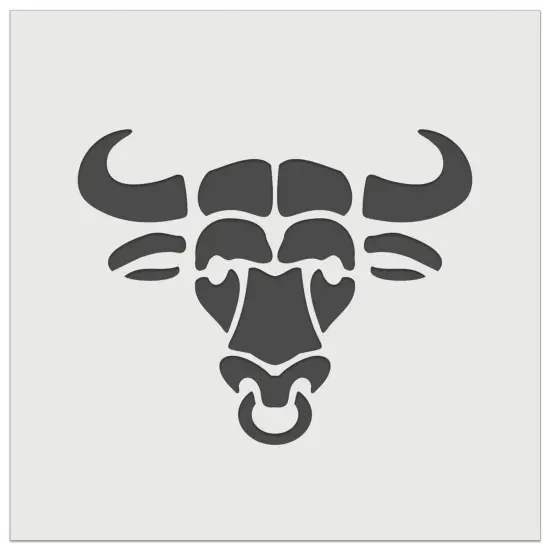 Water Buffalo Ox with Nose Ring Wall Cookie DIY Craft Reusable Stencil {7}