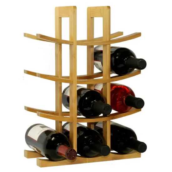Oceanstar 12-Bottle Natural Bamboo Wine Rack Brown {8}