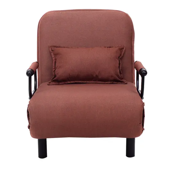 Convertible Folding Leisure Recliner Sofa Bed Brown {6}