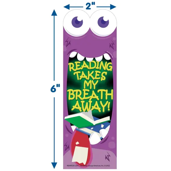 Reading Takes My Breath Away Monster Breath Scented Bookmarks, 24 Per Pack, 3 Packs {2}