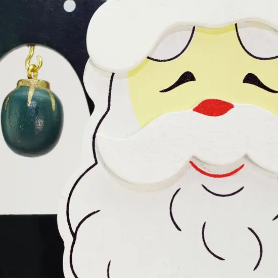 Northlight Santa Claus Cut-Out Ornament Holder Christmas Decoration - 10.25" Red {3}