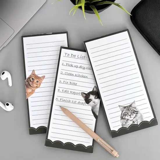 Wrapables Magnetic Notepads for Refrigerator, To-Do lists, Grocery Shopping, Memo, Reminders (Set of 3) Dogs {10}