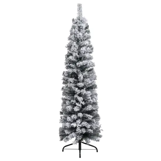 Slim Artificial Christmas Tree with LEDs&Ball Set {2}
