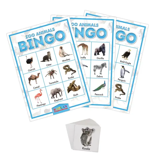 Kaplan Early Learning Company Zoo Animals Bingo Learning Game {3}