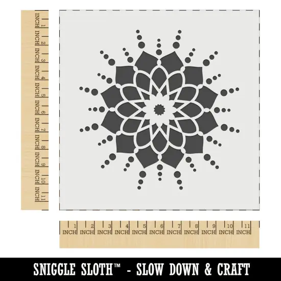 Mandala Flower Simple Wall Cookie DIY Craft Reusable Stencil {1}