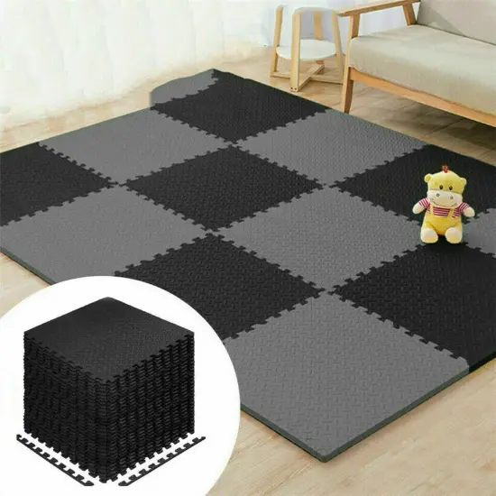 60cm Thick Gym Flooring Interlocking Floor Mats Eva Soft Foam Mat Yoga Tiles x24 {3}
