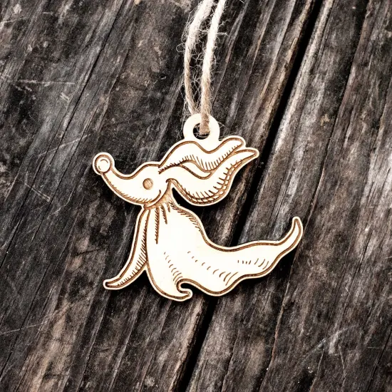 Ornament - Zero - Raw Wood 3x3in {3}