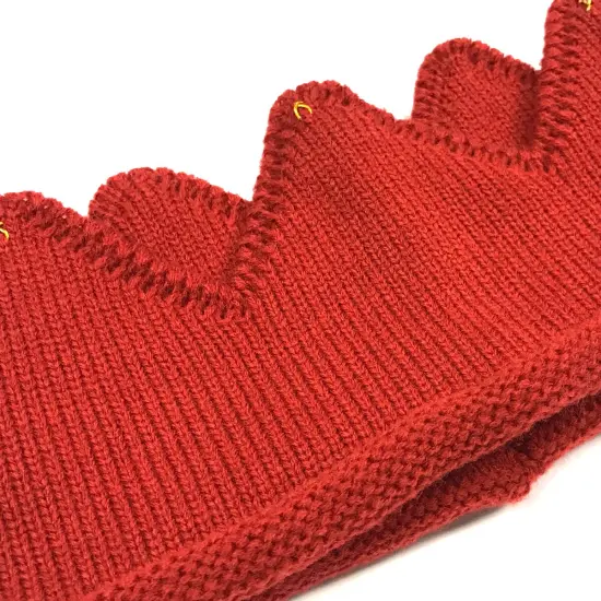 Wrapables Baby Boy & Girl Birthday Party Knitted Crown Headband Beanie Cap Hat Red {3}