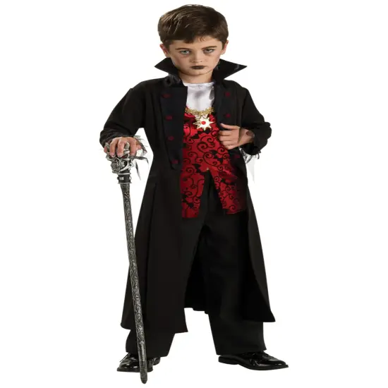 Rubies Boy's Black and Red Royal Vampire Halloween Costumes - Size Large {1}