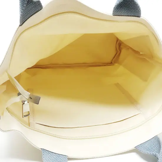 Wrapables Canvas Tote Bag for Women, Casual Cross Body Shoulder Handbag Cream {3}