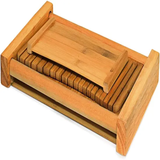 Dbtech Wood Bread Slicer for Homemade Bread, Compact & Foldable Bread Slice Guide {5}