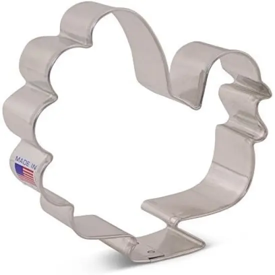 Ann Clark Thanksgiving Turkey Cookie Cutter, 3.75" Side profile full bird {5}