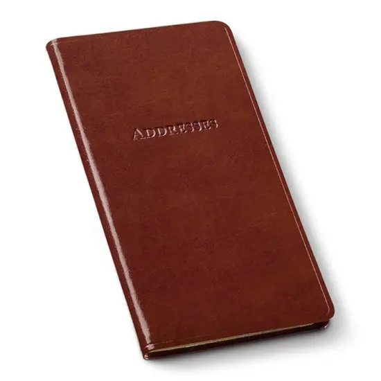 Gallery Leather Pocket Address Book - 6" x 3.25" Acadia Tan {1}