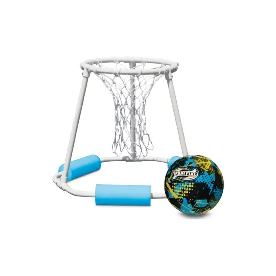 Swim Central 24" Blue and White Classic Pro Water or Swimming Pool Basketball {1}