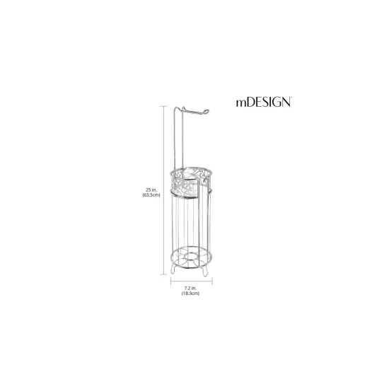 mDesign Steel Toilet Paper Roll Storage and Dispenser for Bathroom {3}
