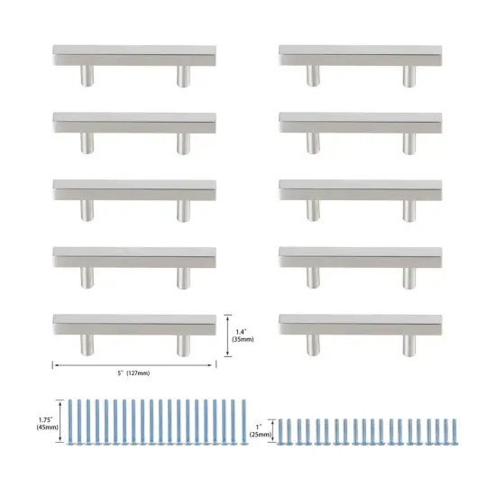 Dior 3" Center to Center Brushed Nickel Bar Pull Multipack (set of 10) {6}