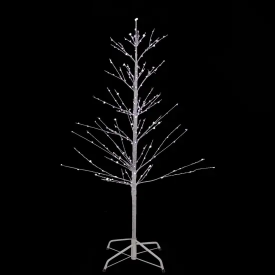 Northlight 4' LED Lighted White Birch Christmas Twig Tree - Pure White Lights {4}