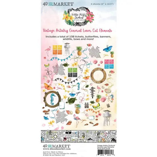 49 And Market Laser Cut Outs-Vintage Artistry Sunburst {1}