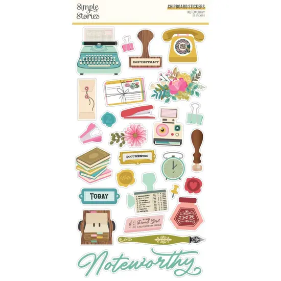 Noteworthy Chipboard Stickers-6"X12" {1}
