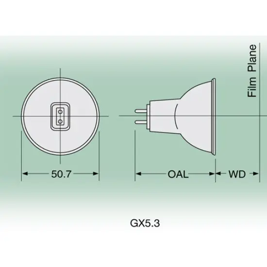 EJL 200W 24V MR16 Projector 16mm Color printer bulb {2}