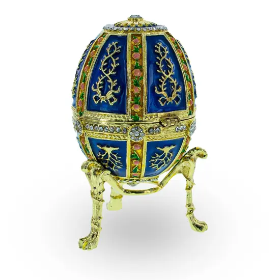 1899 Twelve Panel Royal Imperial Easter Egg in Blue Enamel {4}
