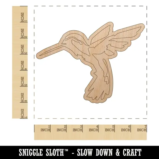 Hummingbird Sketch Unfinished Wood Shape Piece Cutout for DIY Craft Projects {1}