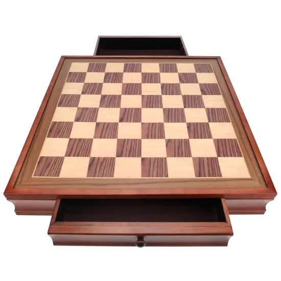 WE Games Weighted English Chess Set, 19 in. Board with Storage, 3.5 in King {4}