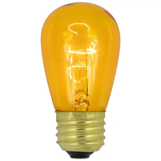 Northlight Incandescent S14 Transparent Edison Style Christmas Replacement Bulbs - Yellow - Pack of 25 {3}