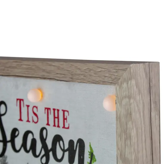 Northlight 12" Lighted 'Tis The Season' Christmas Wall Decor White {4}