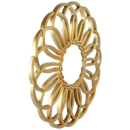 Northlight 30" Round Sunflower Wall Mirror Gold {4}