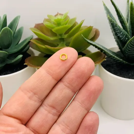 100, 500 or 1,000 Pieces: 5 mm Gold Plated Open Jump Rings, 18g {3}