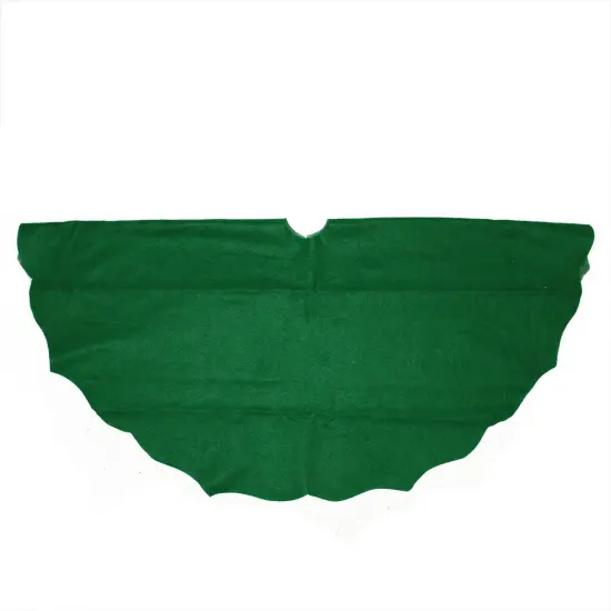 Northlight Scalloped Edge Christmas Tree Skirt - 48" - Green {3}