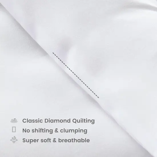 SLEEP ZONE White Reversible Queen Size Cooling Comforter {5}