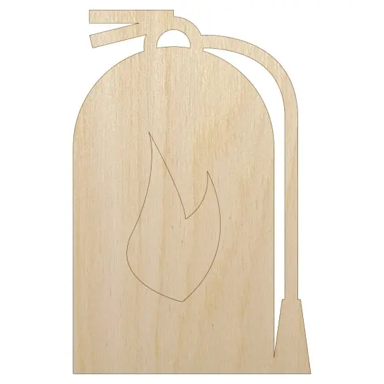 Fire Extinguisher Fireman Firefighter Unfinished Wood Shape Piece Cutout for DIY Craft Projects {7}