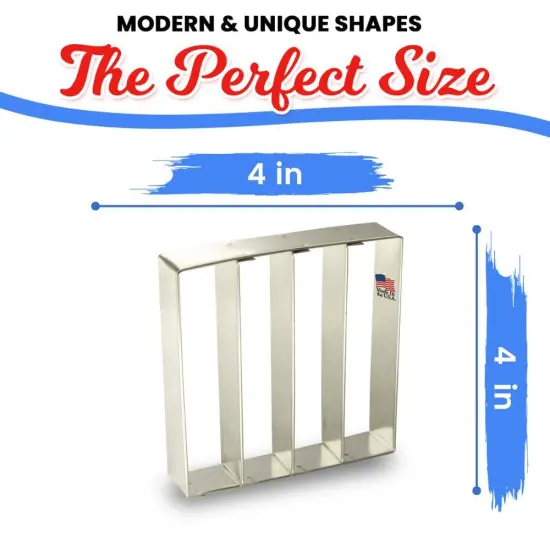 CookieCutter.Com Cookie Cutters Cookie Stick Multi-Cutter 4 in X 1 in , Tin Plate Steel, Handmade in USA {2}