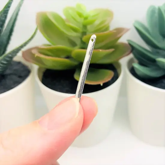 4, 20 or 50 Pieces: Silver Plated 33x3mm Simple Minimalist Bar Connectors {5}