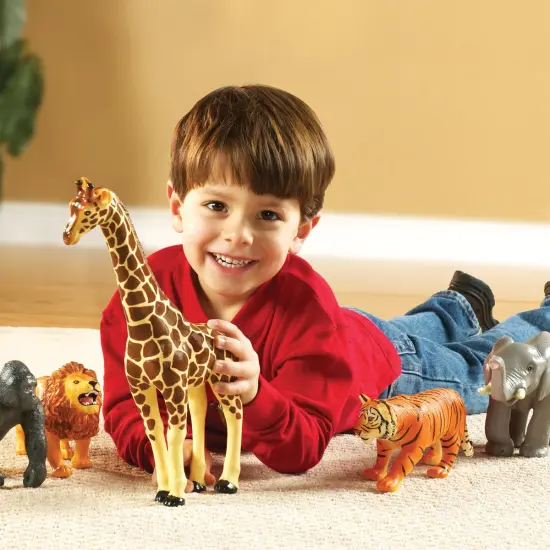 Kaplan Early Learning Company Jumbo Animals Set of 18 - Farm, Jungle, & Pets {4}