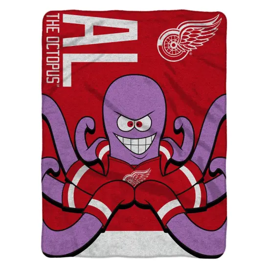 Sleep Squad Detroit Red Wings Rally Al 60&rdquo; x 80&rdquo; Raschel Plush Hockey Blanket {2}