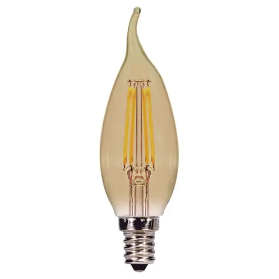 Satco 3.5w CA11 E12 LED 120v 2000K 300 lumens Vintage style filament lamps {1}