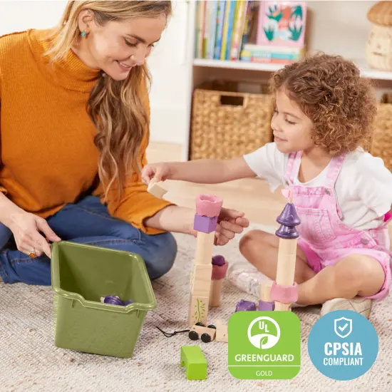 Scoop Front Storage Bins, Multipurpose Organization, 25-Pack Fern Green {6}