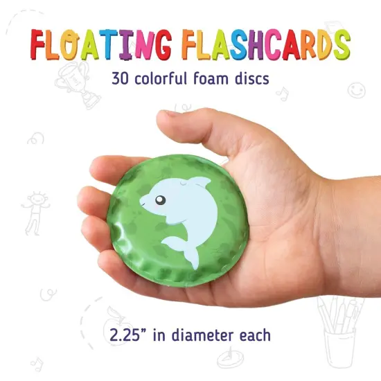merka Bath Toys for Toddlers Age 2-4 Toddler Bath Toys Age 2-4 Foam Bathtime Toy Set of 30 Floating Flashcards Memory Game Learning Activity for Infants & Toddlers Multicolor {7}