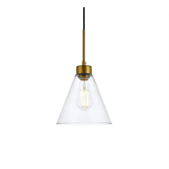 Mera 1 light brass pendant {3}
