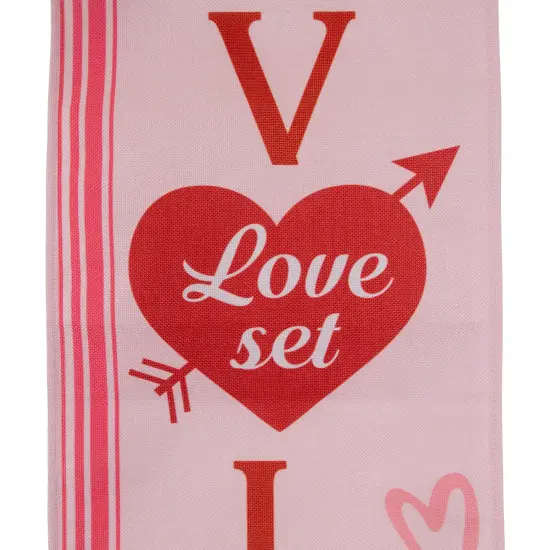 Northlight Set of 2 Pink "Welcome" and "Happy Valentine's Day" Outdoor Door Banners 71" {5}