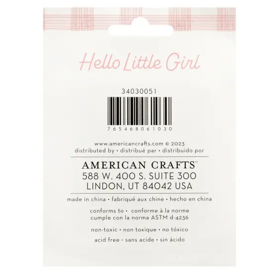 American Crafts Hello Little Girl Ink Pads-4/Pkg {3}