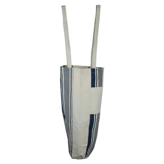 Avon 25" Blue and White Striped Hanging Storage Tote Bag {3}